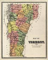 Vermont Map, Bennington County 1869
